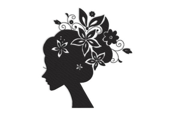 Beautiful Woman Silhouette with Flowers Review