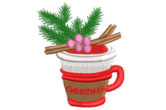 Christmas Coffee Cup Embroidery Design Review