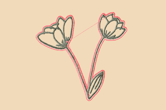 Crocus Flower Doodle Embroidery Design Review