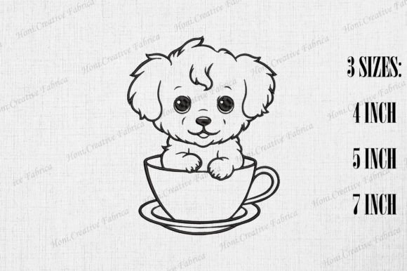 Cute Bichon Frise Dog 2 in Coffee Cup