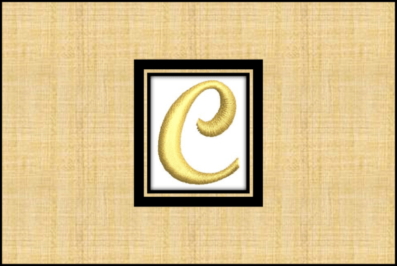 Gold Font-C: A Refined Embroidery Choice for Boutique Apparel