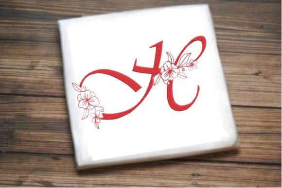 H Floral Monogram Letter: A Timeless Embroidery Design for Craft Fairs