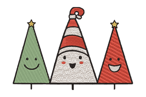 Happy Christmas Trees Embroidery Design Review