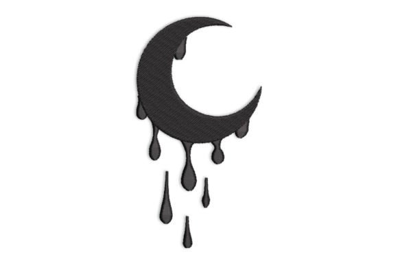 Moon Dripping: A Dreamy Embroidery Design for Real Projects