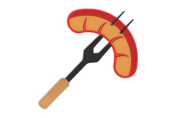 Sausage and Barbeque Fork Embroidery Review
