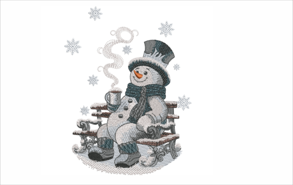 Snowman with a Cup of Coffee Embroidery Design Review