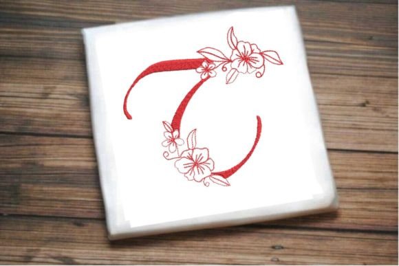 T Floral Monogram Letter: A Must-Have for Craft Fair Creations