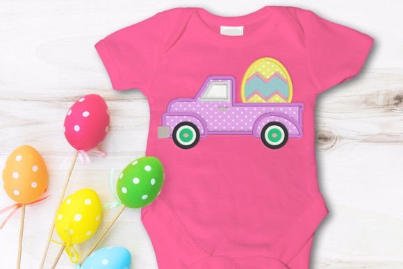 Vintage Truck with Easter Egg Applique Review