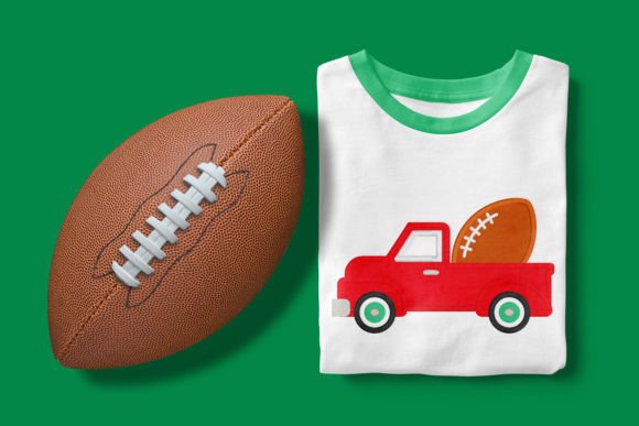 Vintage Truck with Football Applique: A Sporty Embroidery Design Review